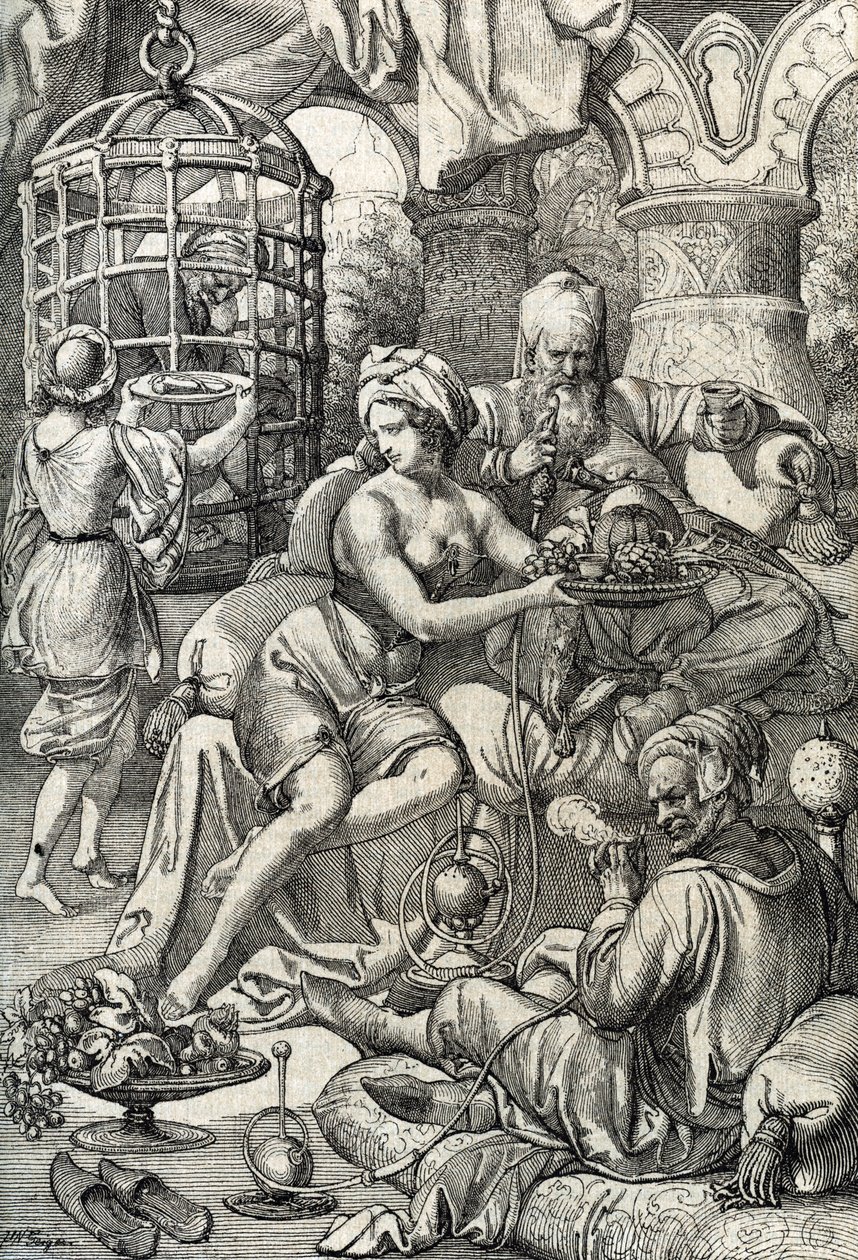 Sultan Bayezid I (of Bajazet) door Peter Johann Nepomuck Geiger