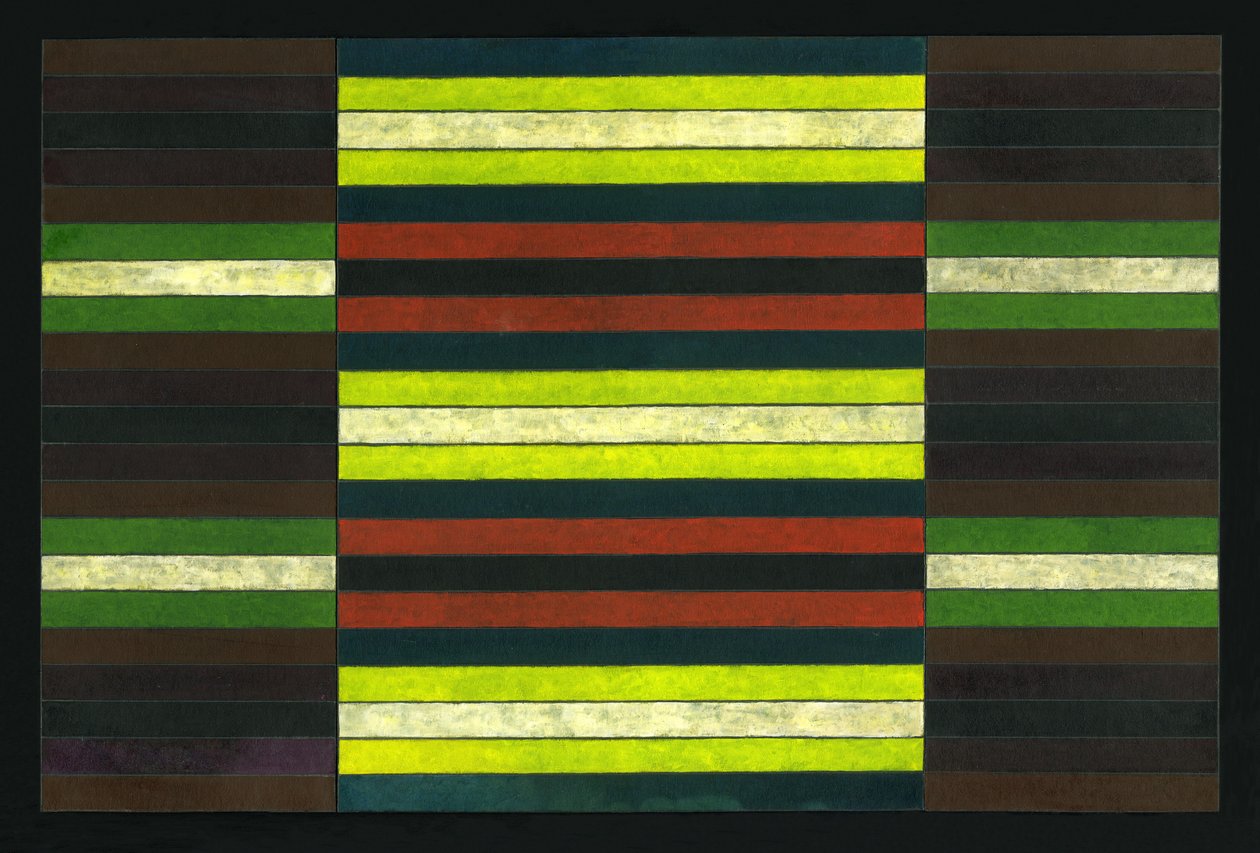GESTREEPT DRIELUIK Nr.6, 2003 door Peter McClure