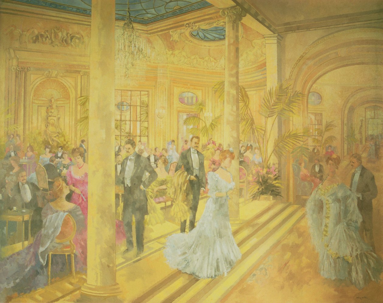 Palm Court - Winter in de Ritz door Peter Miller