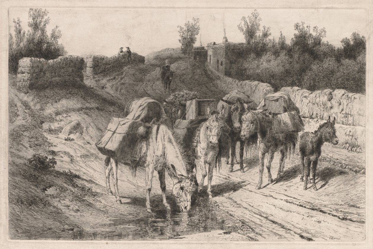 Op de weg naar Santa Fe door Peter Moran