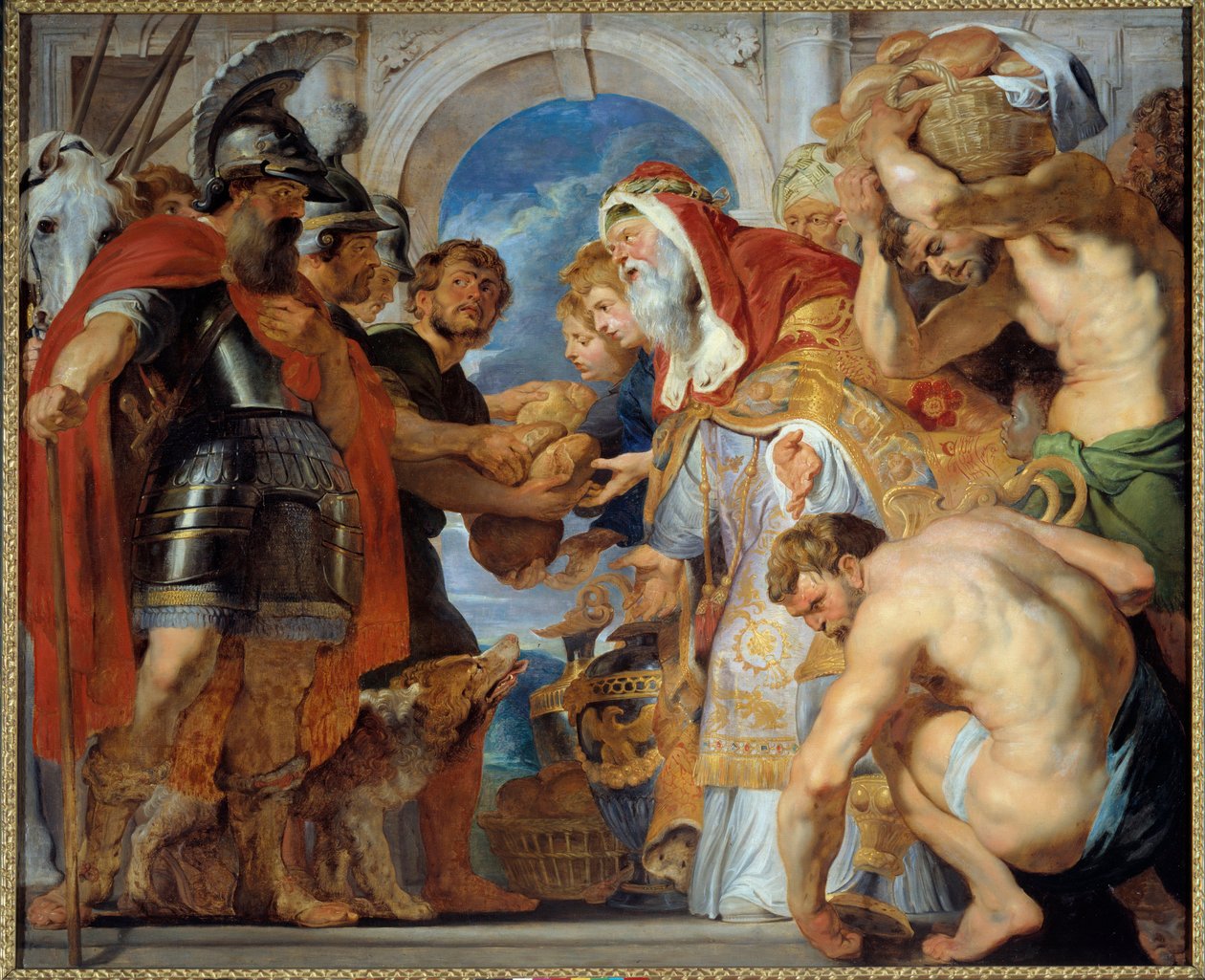 Abraham en Melchisedech. Terugkerend van een overwinning ontmoette Abraham Melchisedech, koning van Salem, die hem brood en wijn bracht. Hij was een priester en sprak deze zegen uit: door Peter Paul Rubens