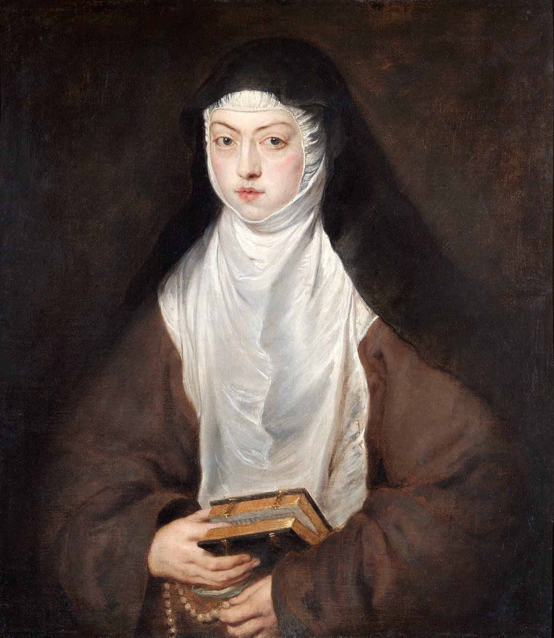 Ana Dorotea, dochter van Rudolf II, een non in het klooster van de Descalzas Reales, Madrid door Peter Paul Rubens