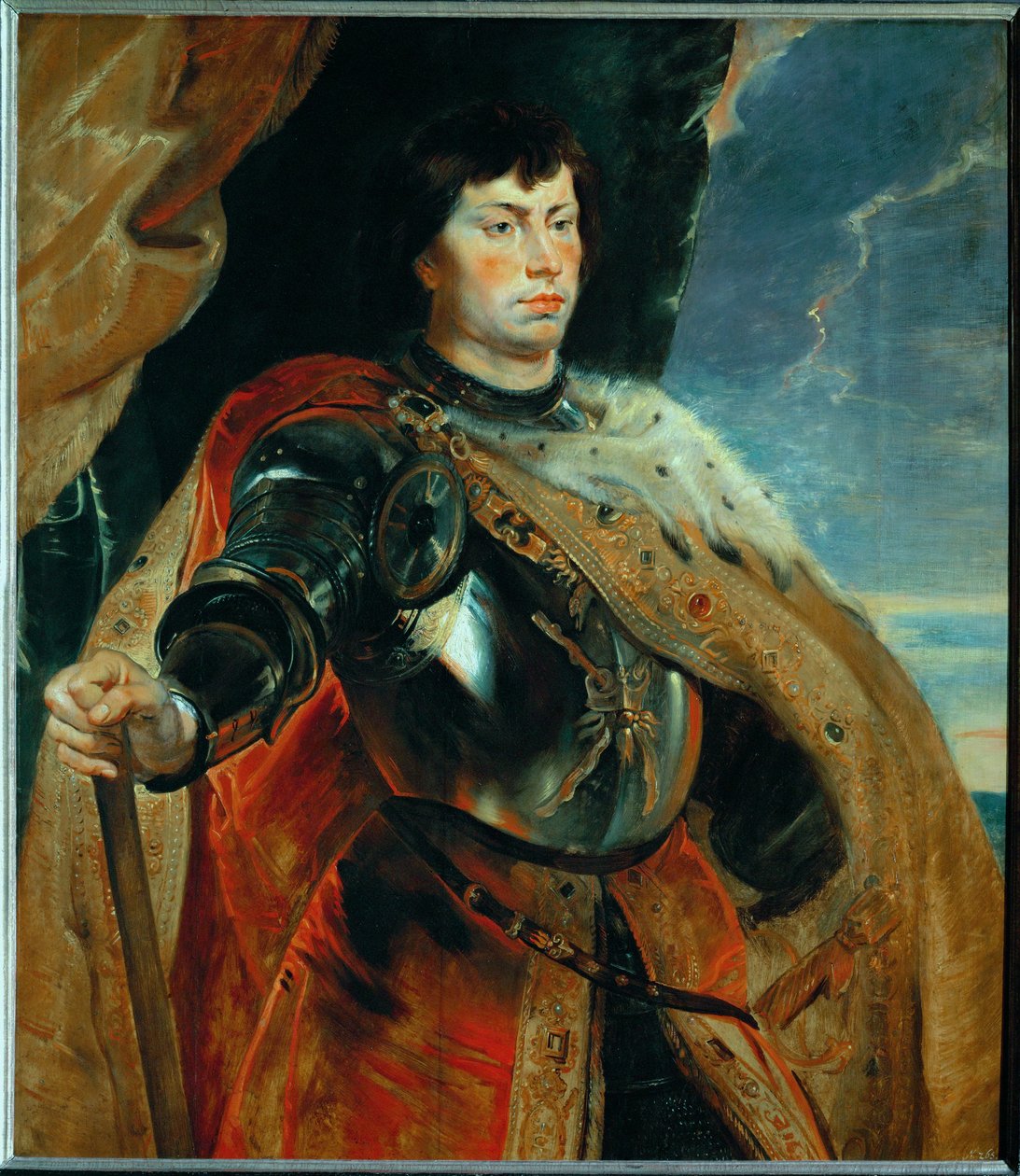 Karel de Stoute van Bourgondië, ca. 1618 (schilderij op eikenhout) door Peter Paul Rubens