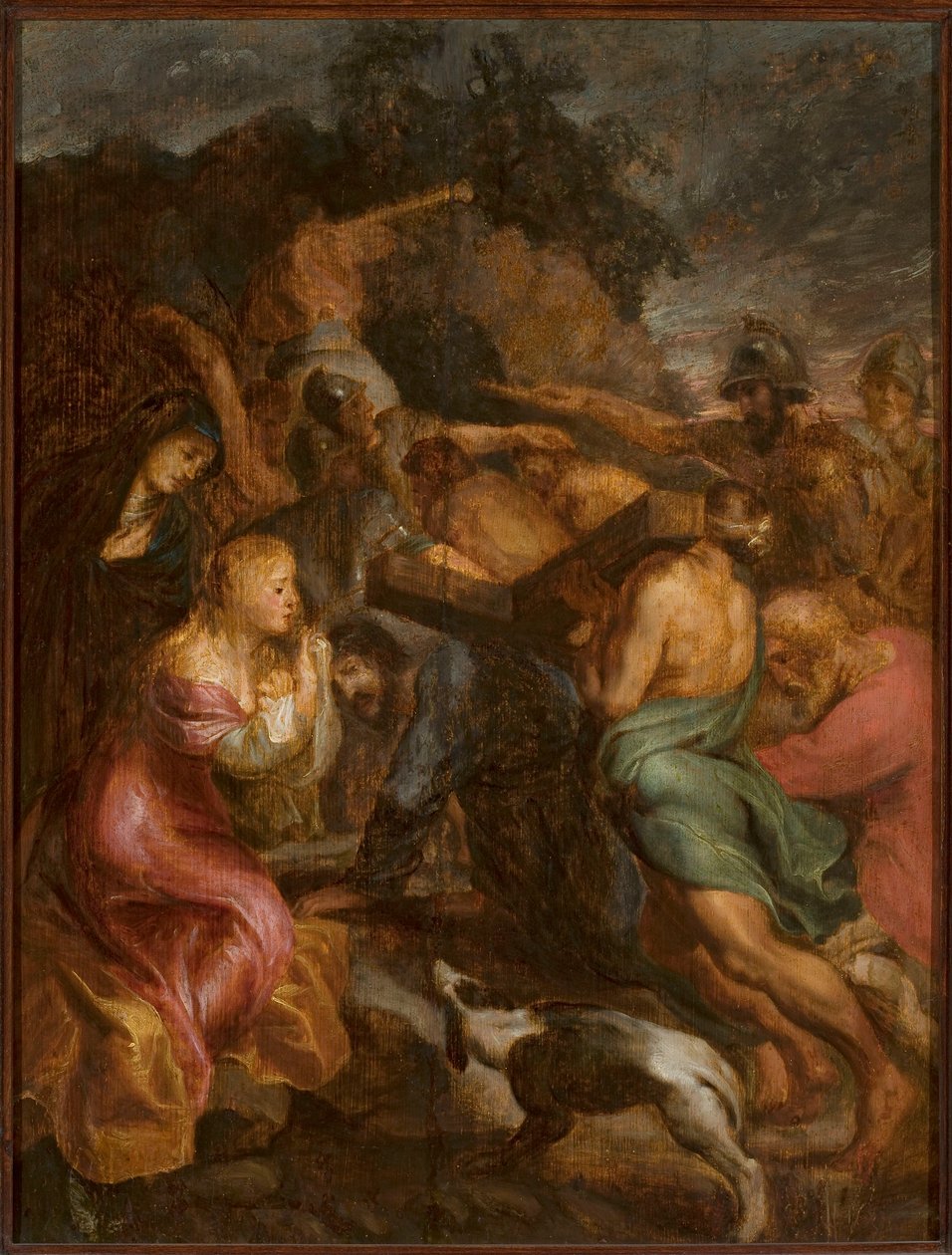 Christus die onder het kruis valt door Peter Paul Rubens