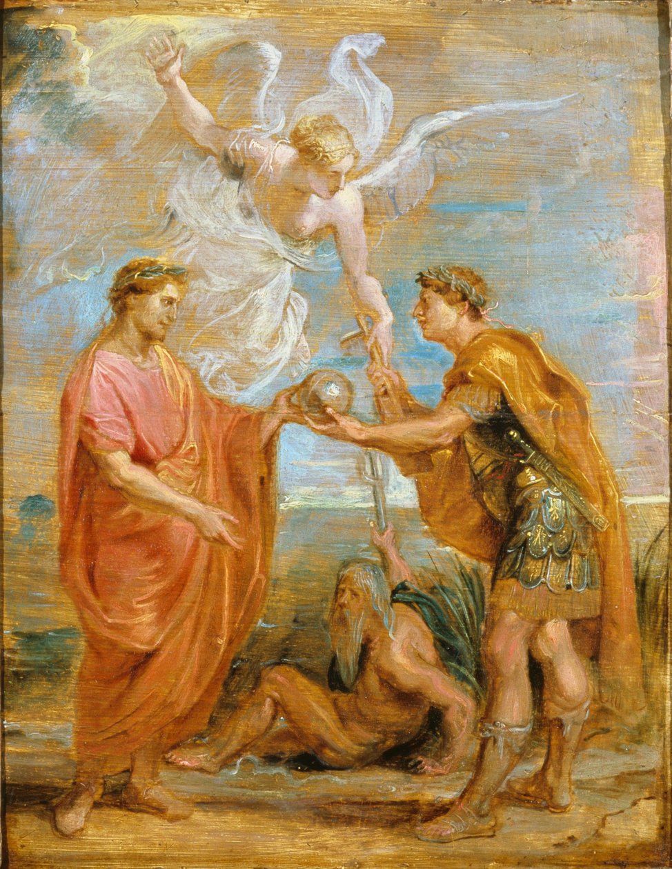 Constantius benoemt Constantijn tot zijn opvolger door Peter Paul Rubens