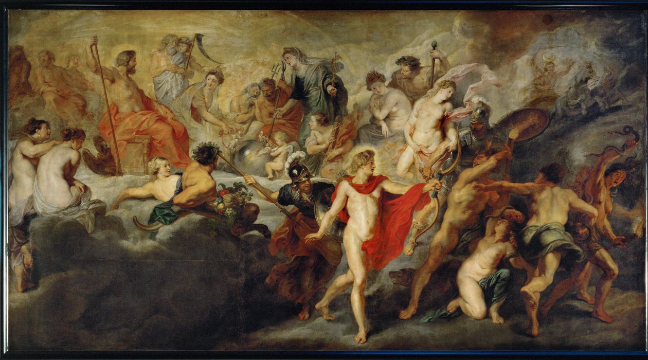 Raad van de goden over de Spaanse huwelijken door Peter Paul Rubens