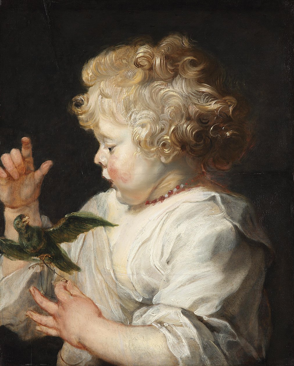 Het kind met de vogel door Peter Paul Rubens