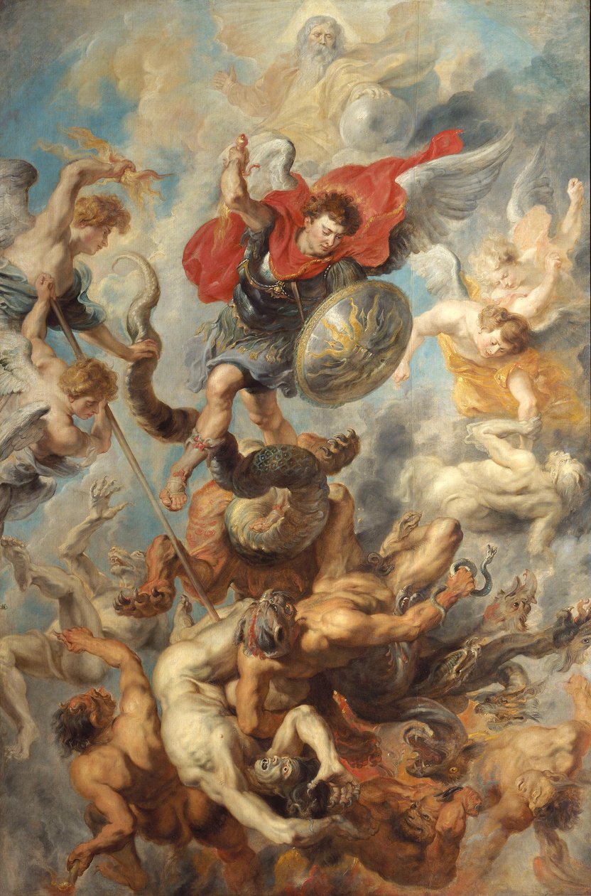 De val van de engelen door Peter Paul Rubens