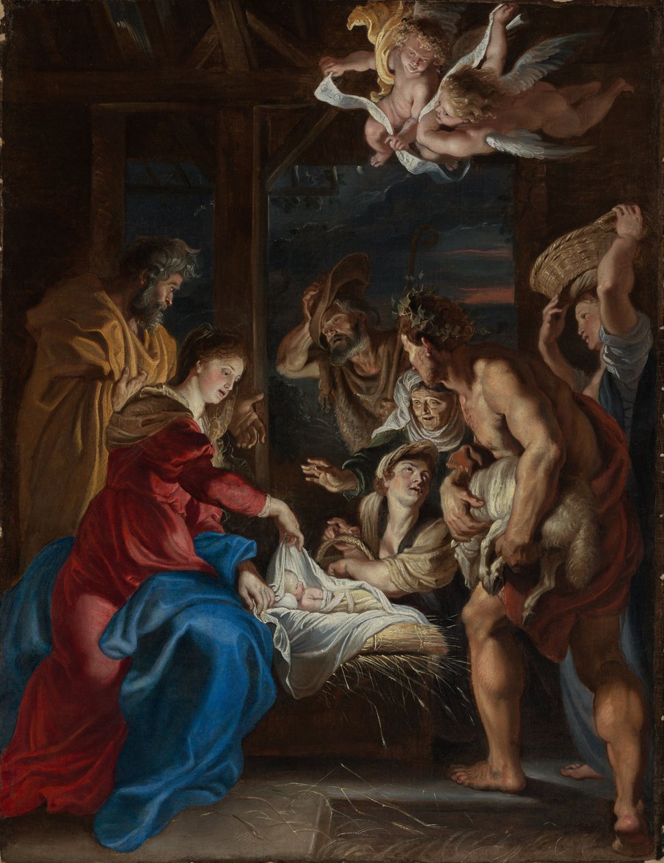 De aanbidding der herders door Peter Paul Rubens
