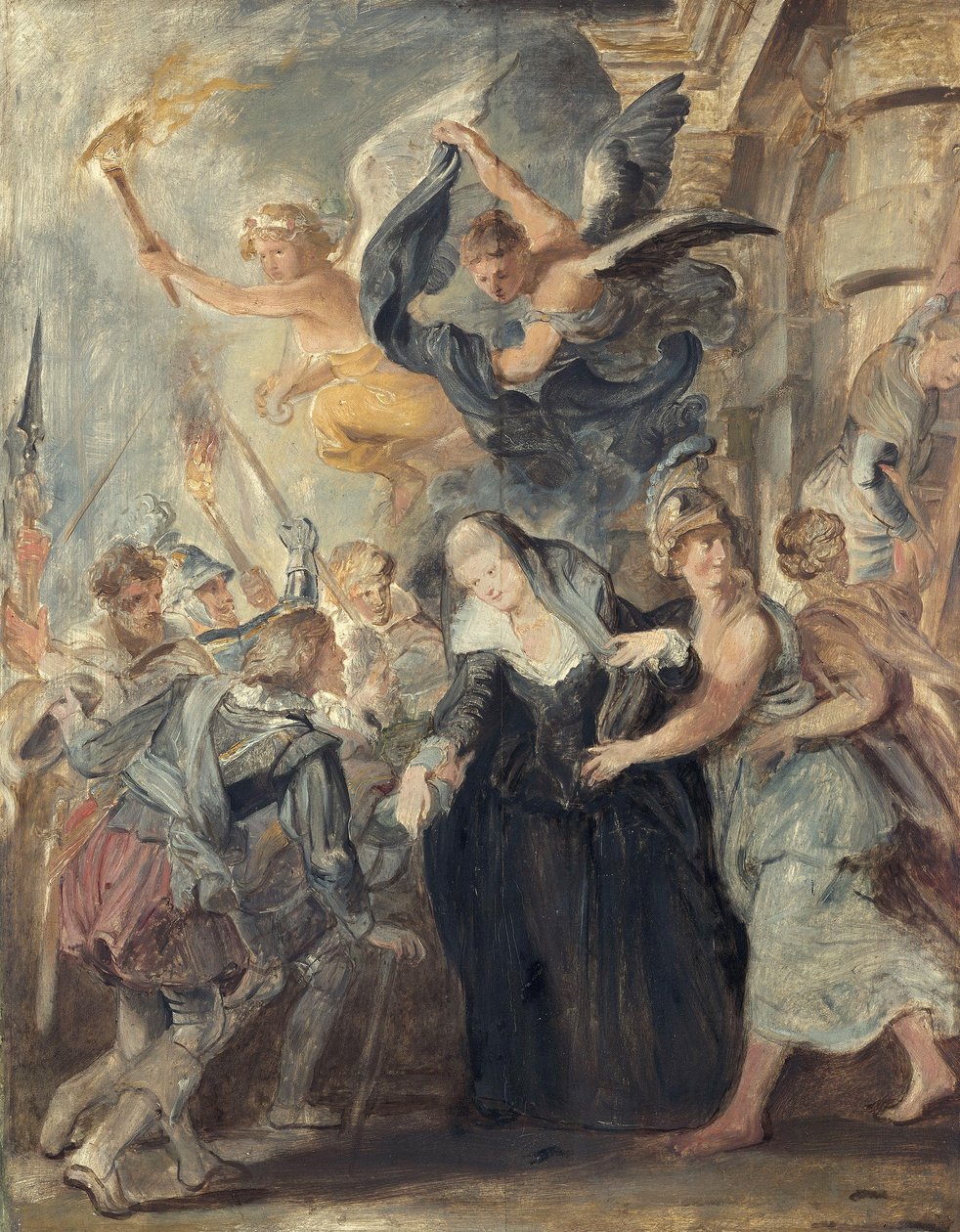 De vlucht uit Blois (schets voor de Medici-cyclus) door Peter Paul Rubens