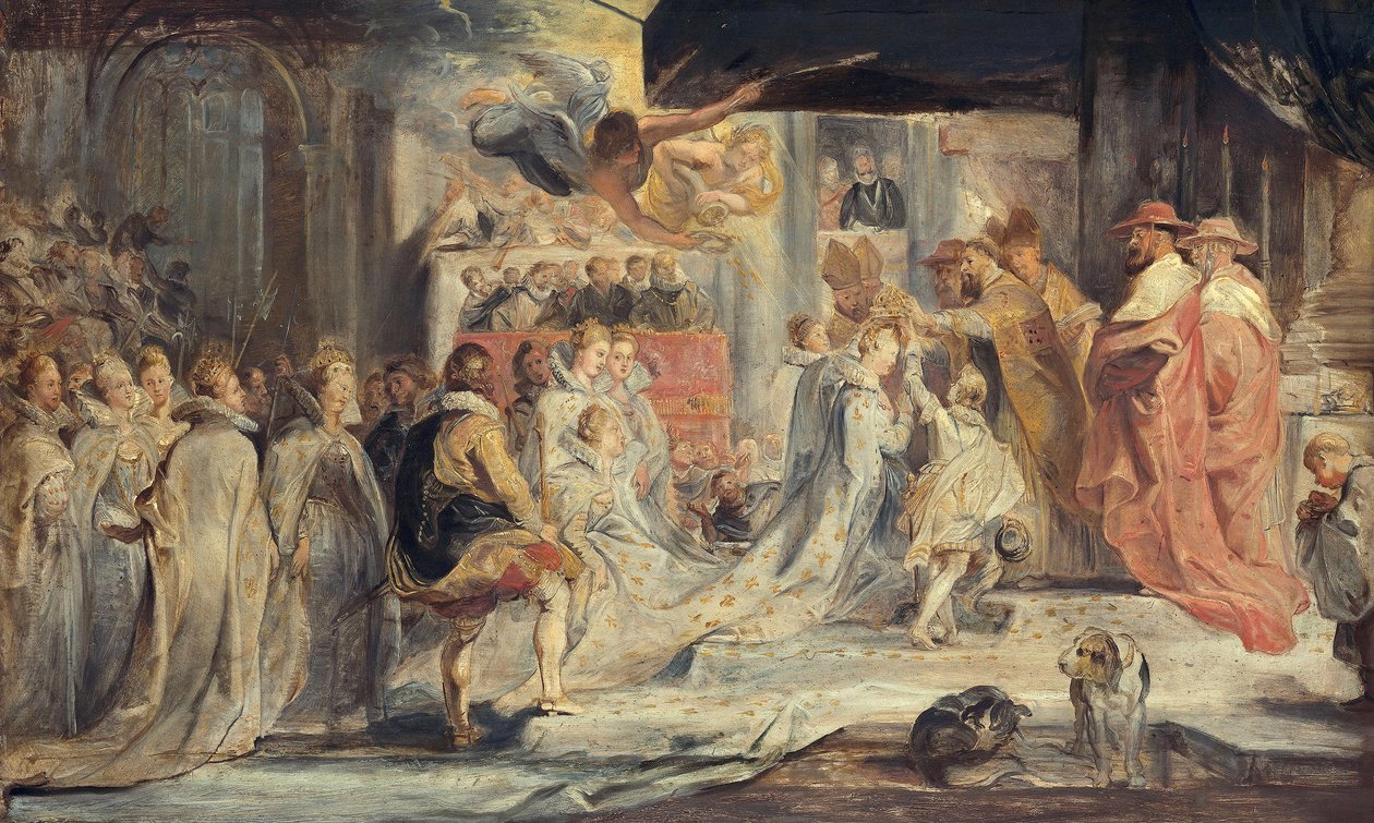 De kroning van de koningin (schets voor de Medici-cyclus) door Peter Paul Rubens