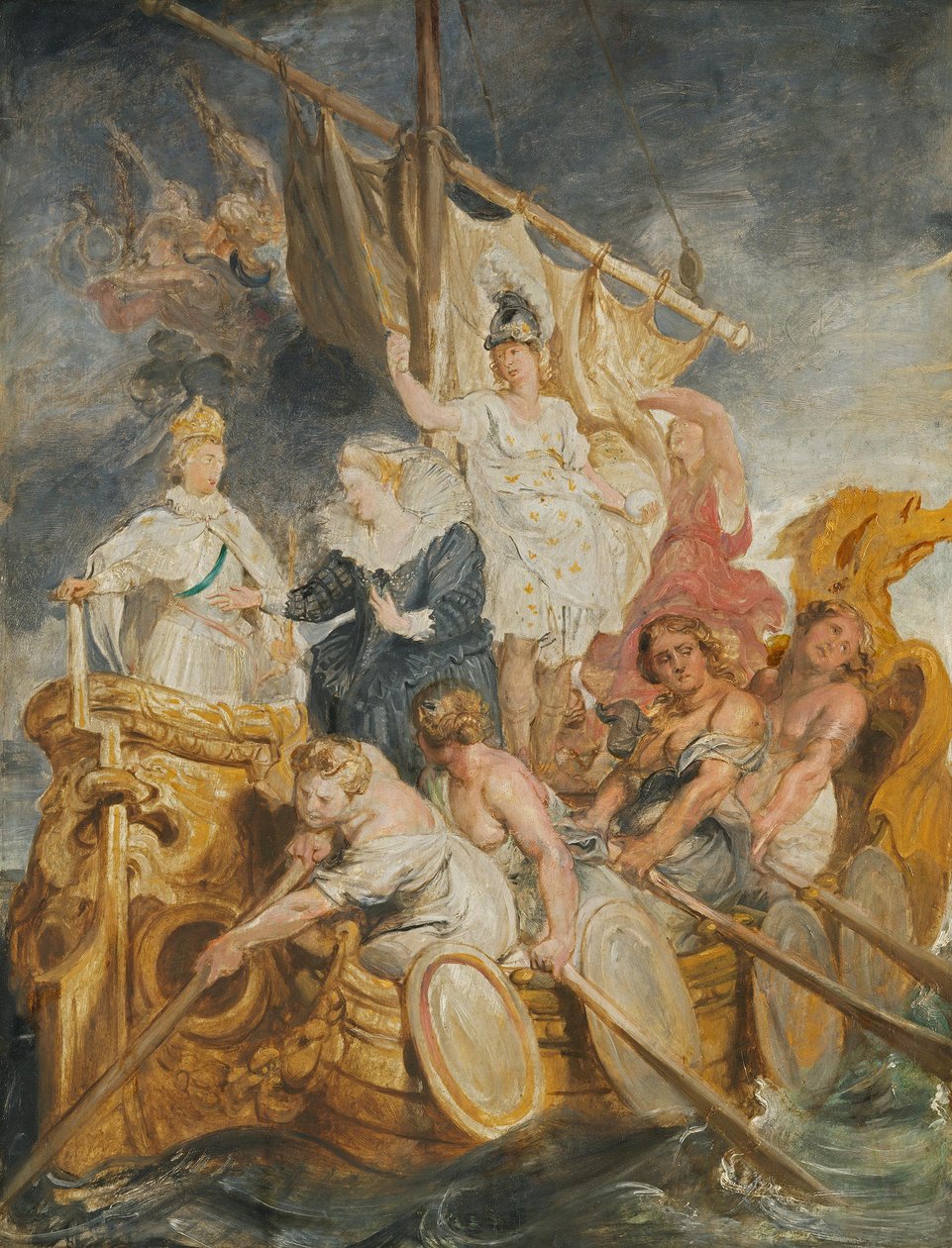 De overdracht van het koningschap aan de Dauphin (schets voor de Medici-cyclus) door Peter Paul Rubens