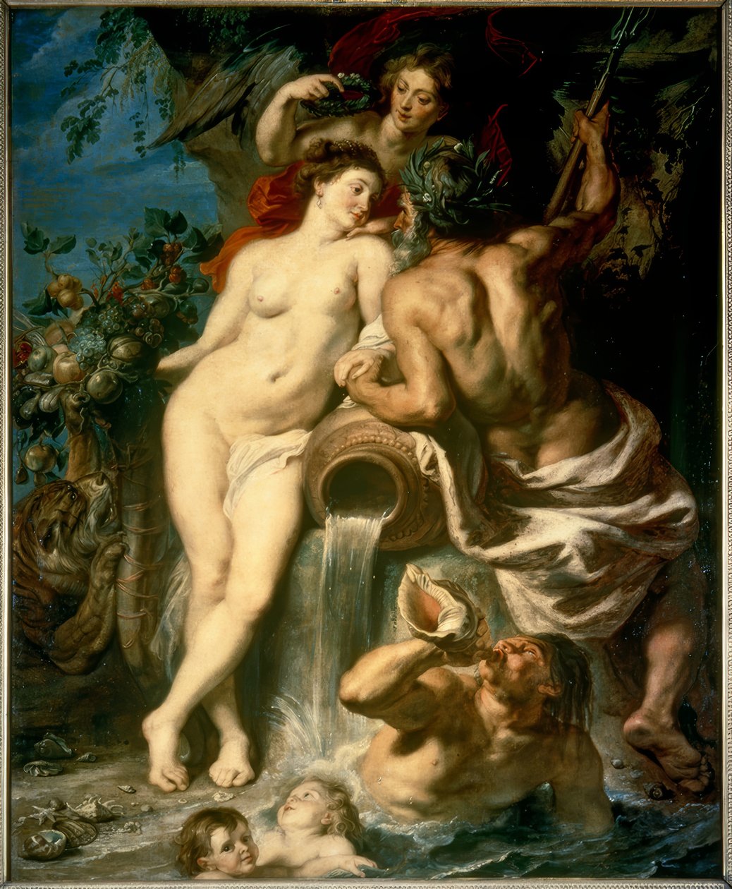 De verbinding van water met aarde door Peter Paul Rubens