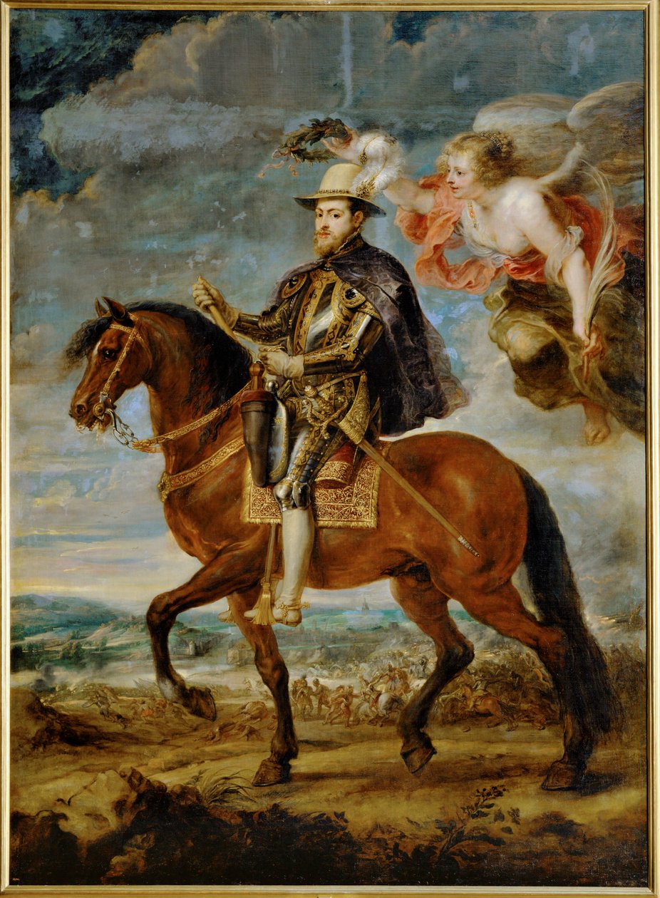 Ruitersportret van koning Filips II van Spanje door Peter Paul Rubens