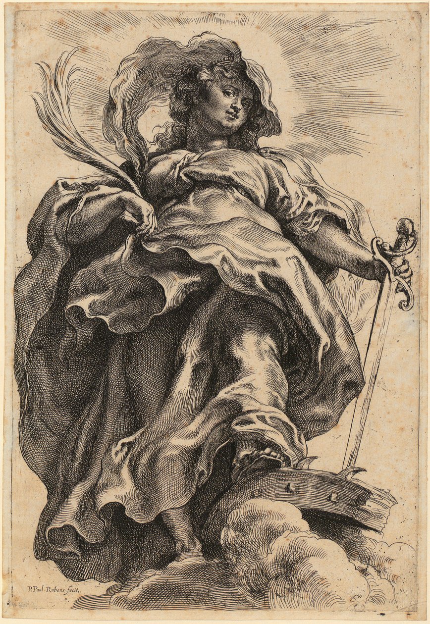De heilige Catharina door Peter Paul Rubens