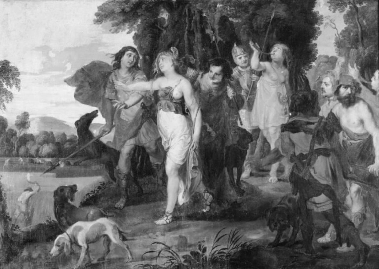 Jachtgezelschap met Diana door Peter Paul Rubens