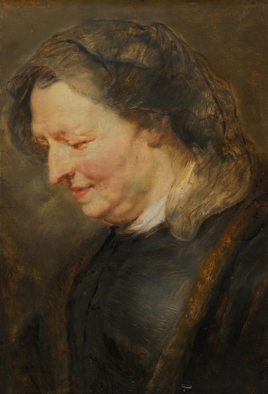 Kopstudie van een oude vrouw door Peter Paul Rubens