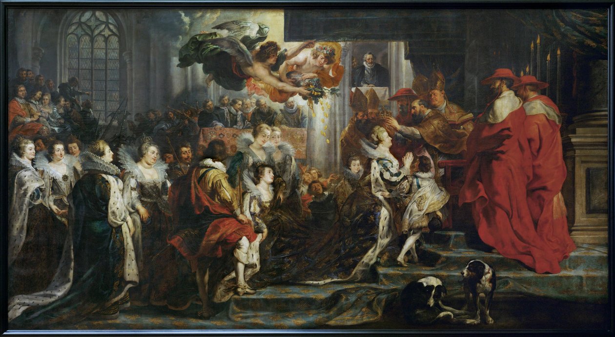 De kroning van Marie de Medicis in St. Denis door Peter Paul Rubens