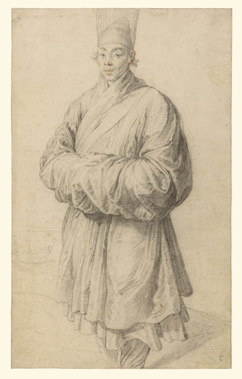 Man in Koreaans kostuum door Peter Paul Rubens