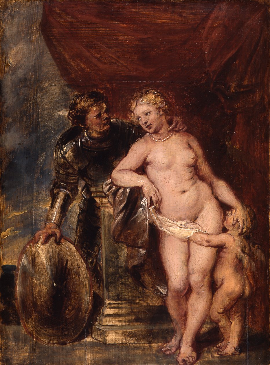 Mars, Venus en Cupido door Peter Paul Rubens