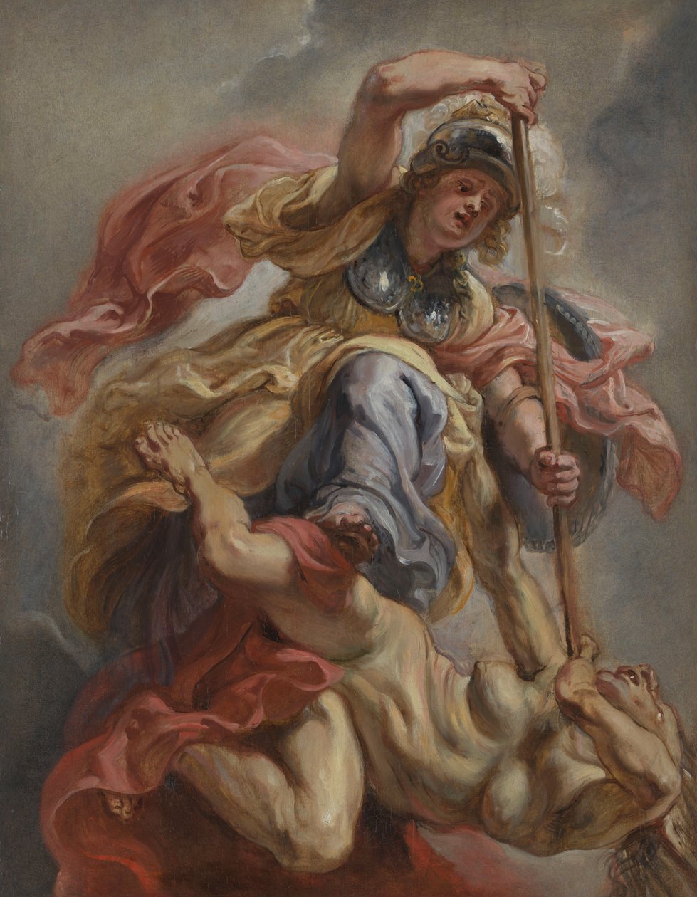 Minerva overwint de onwetendheid door Peter Paul Rubens