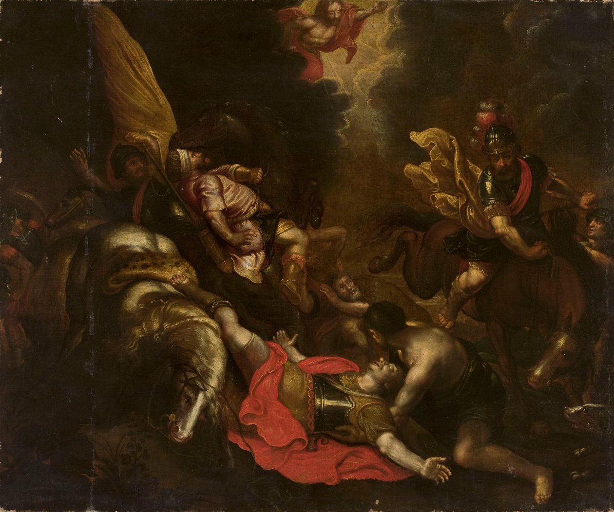 Bekering van de heilige Paulus (Hand. 9: 3-6) door Peter Paul Rubens