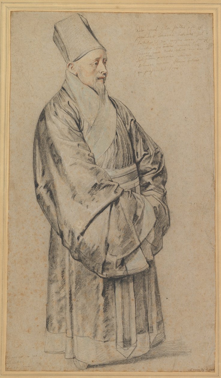 Portret van Nicolas Trigault in Chinees kostuum door Peter Paul Rubens