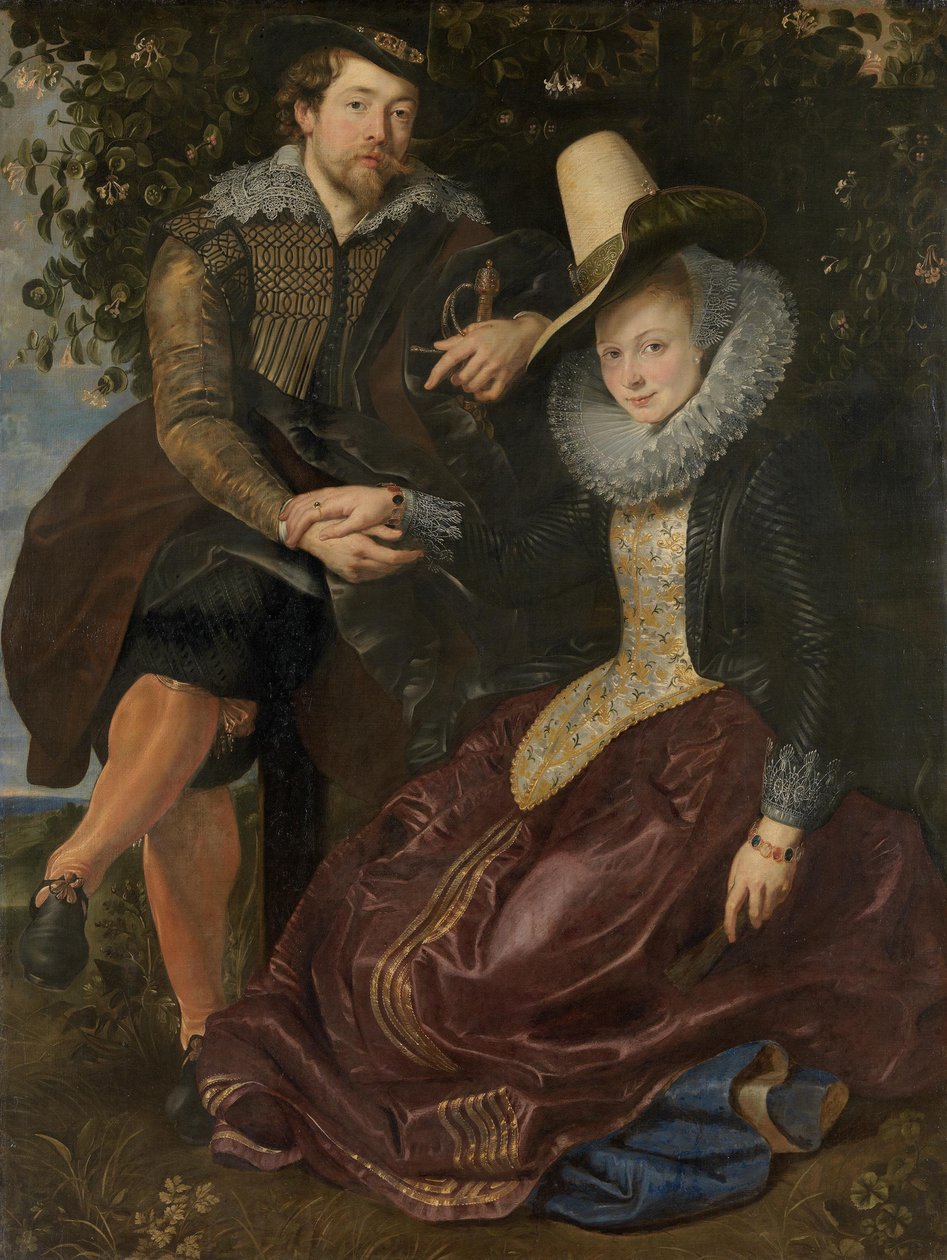 Rubens en Isabella Brant in het prieel met kamperfoelie door Peter Paul Rubens