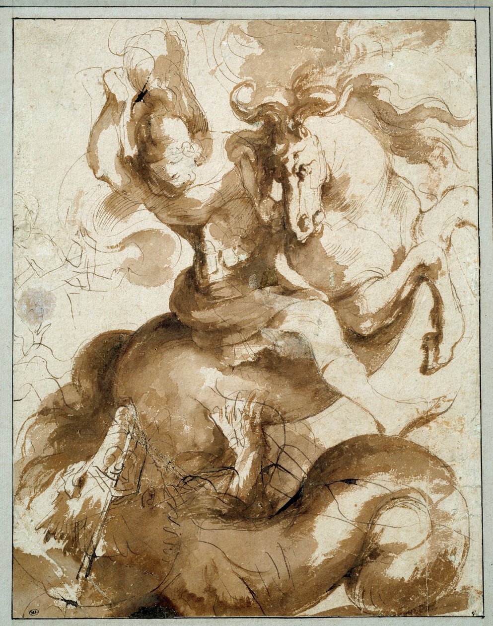 Sint Joris doodt de draak door Peter Paul Rubens