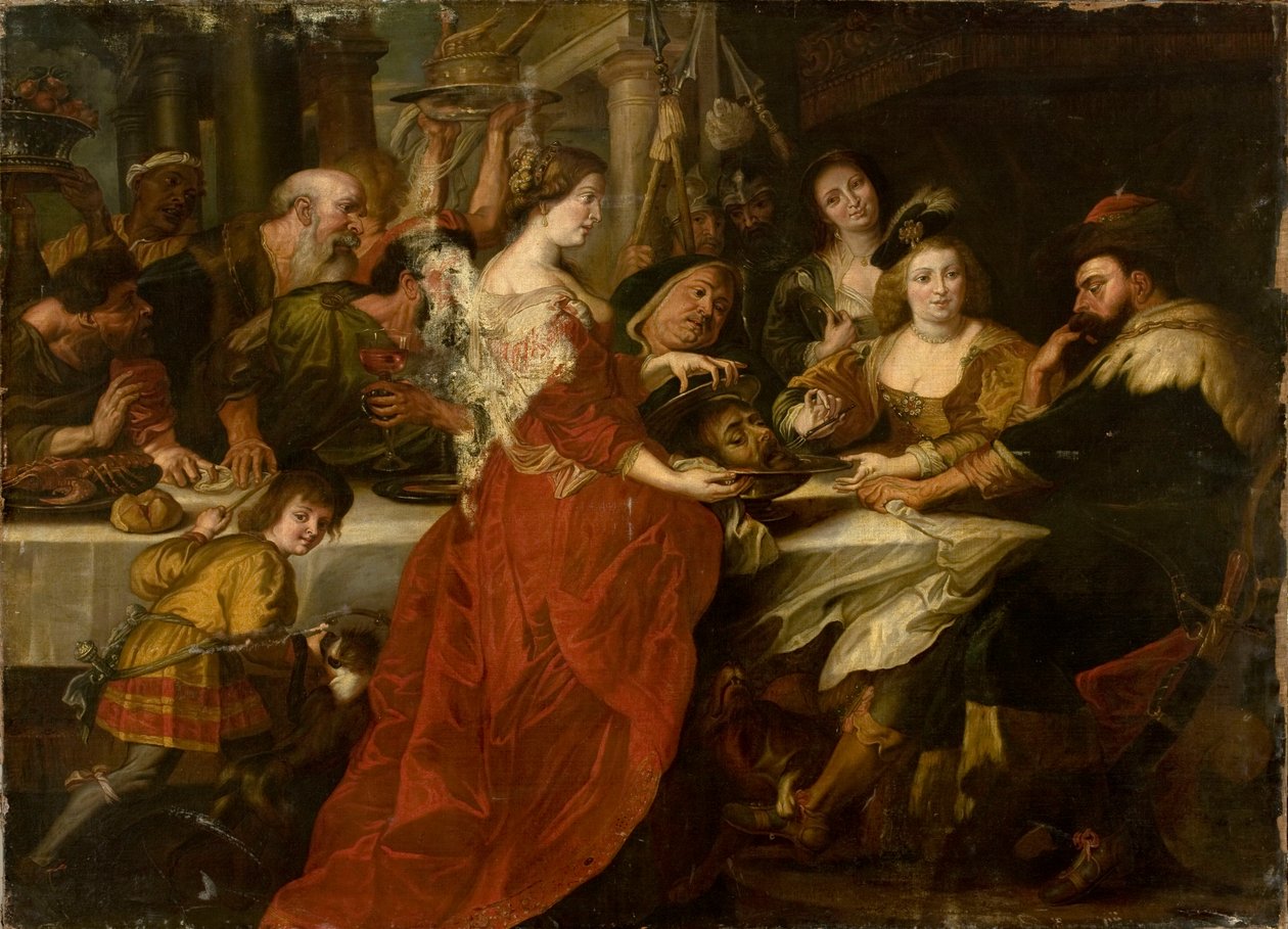 Salome met het hoofd van Johannes de Doper tijdens het feestmaal door Peter Paul Rubens