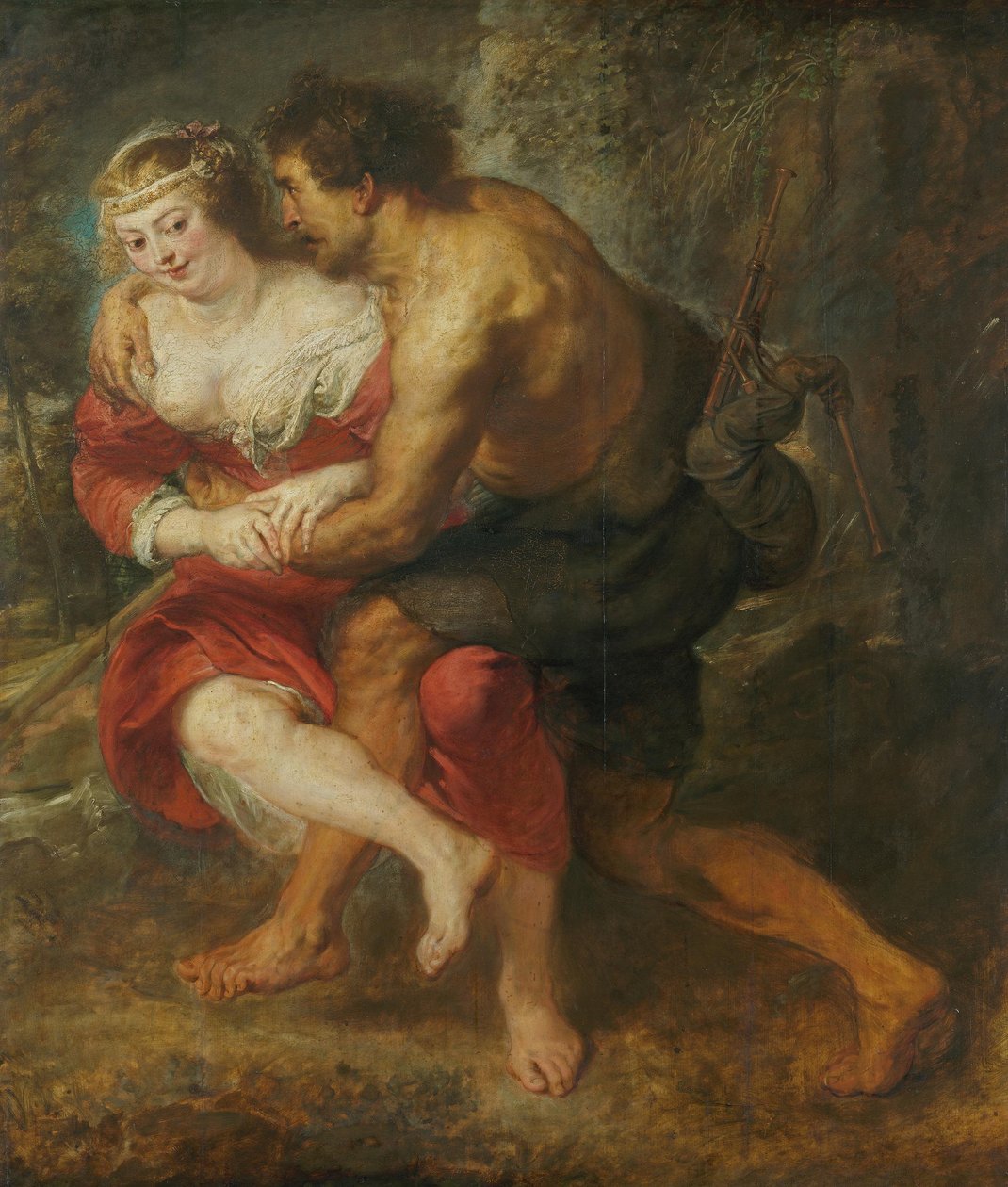 Herdersscène (Silvia en Coridon) door Peter Paul Rubens