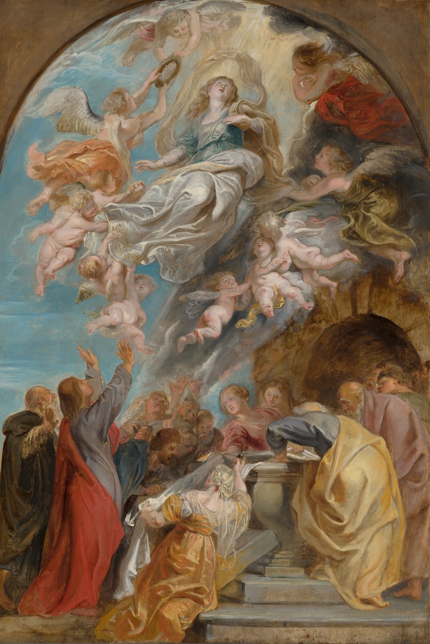 Schets voor de Tenhemelopneming van de Maagd door Peter Paul Rubens
