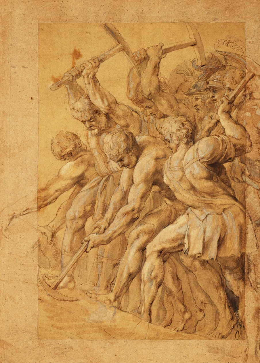 Soldaten Vernietigen een Brug door Peter Paul Rubens