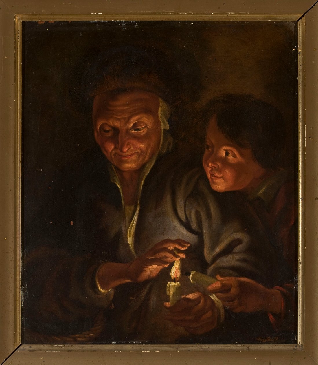 Oude vrouw en jongen met een kaars door Peter Paul Rubens