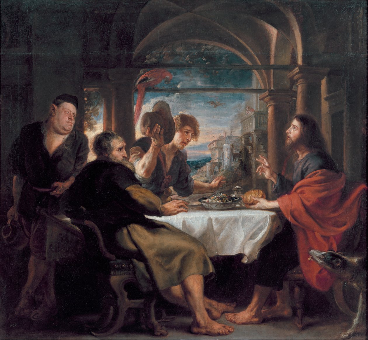 Avondmaal in Emmaüs, c.1638 door Peter Paul Rubens