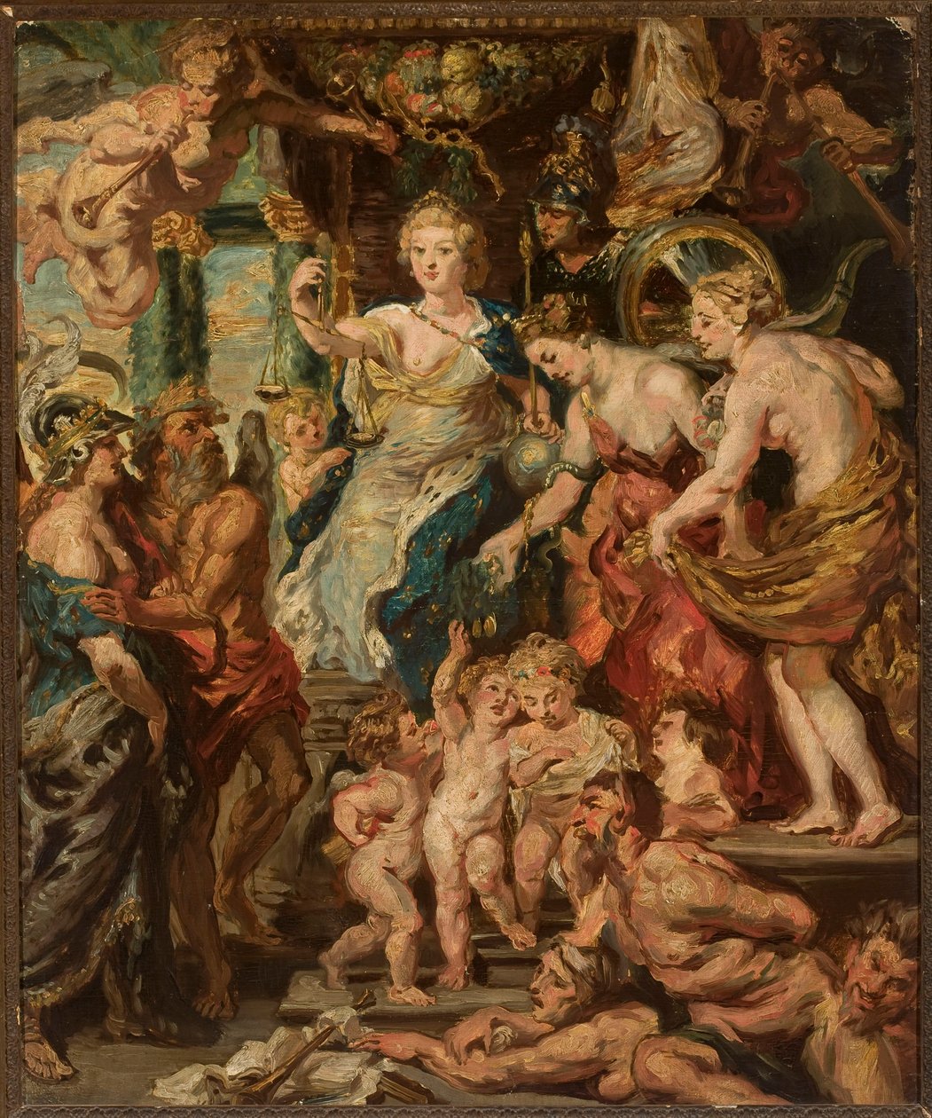 Het gelukkige bewind van Maria de’ Medici door Peter Paul Rubens
