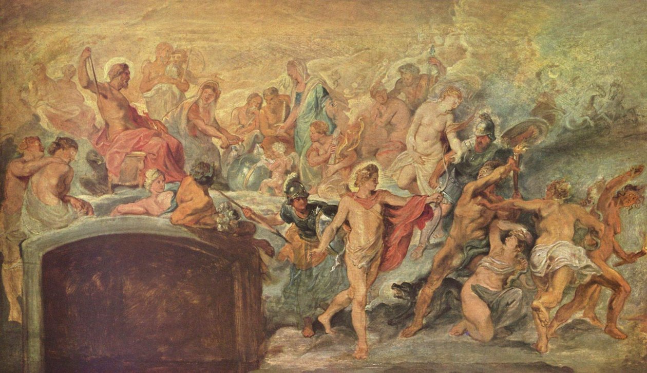 De raad van de goden (schets voor de Medici-cyclus) nr. 14 door Peter Paul Rubens