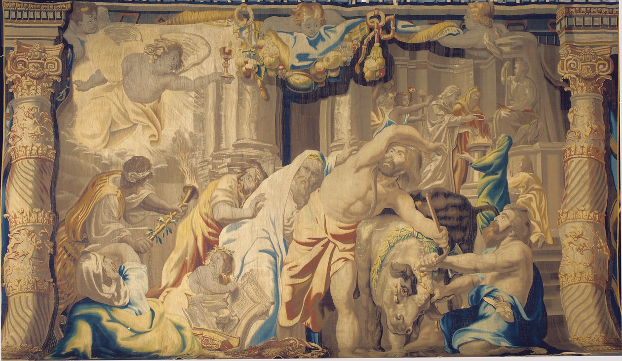 De Eucharistie overwint de heidense offers, Brussel, tweede helft van de 17e eeuw door Peter Paul Rubens