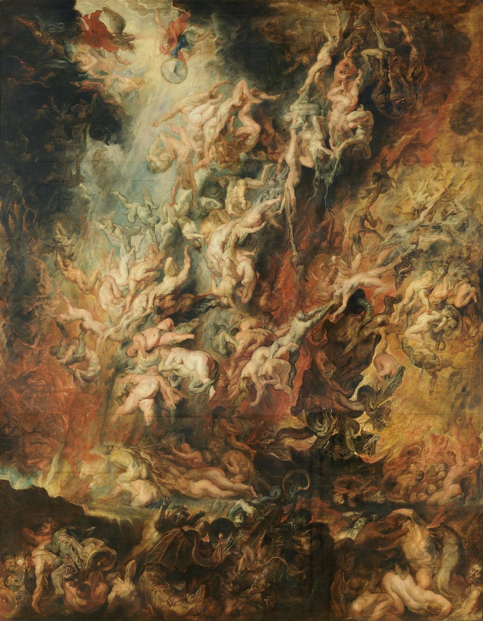 De val der verdoemden door Peter Paul Rubens