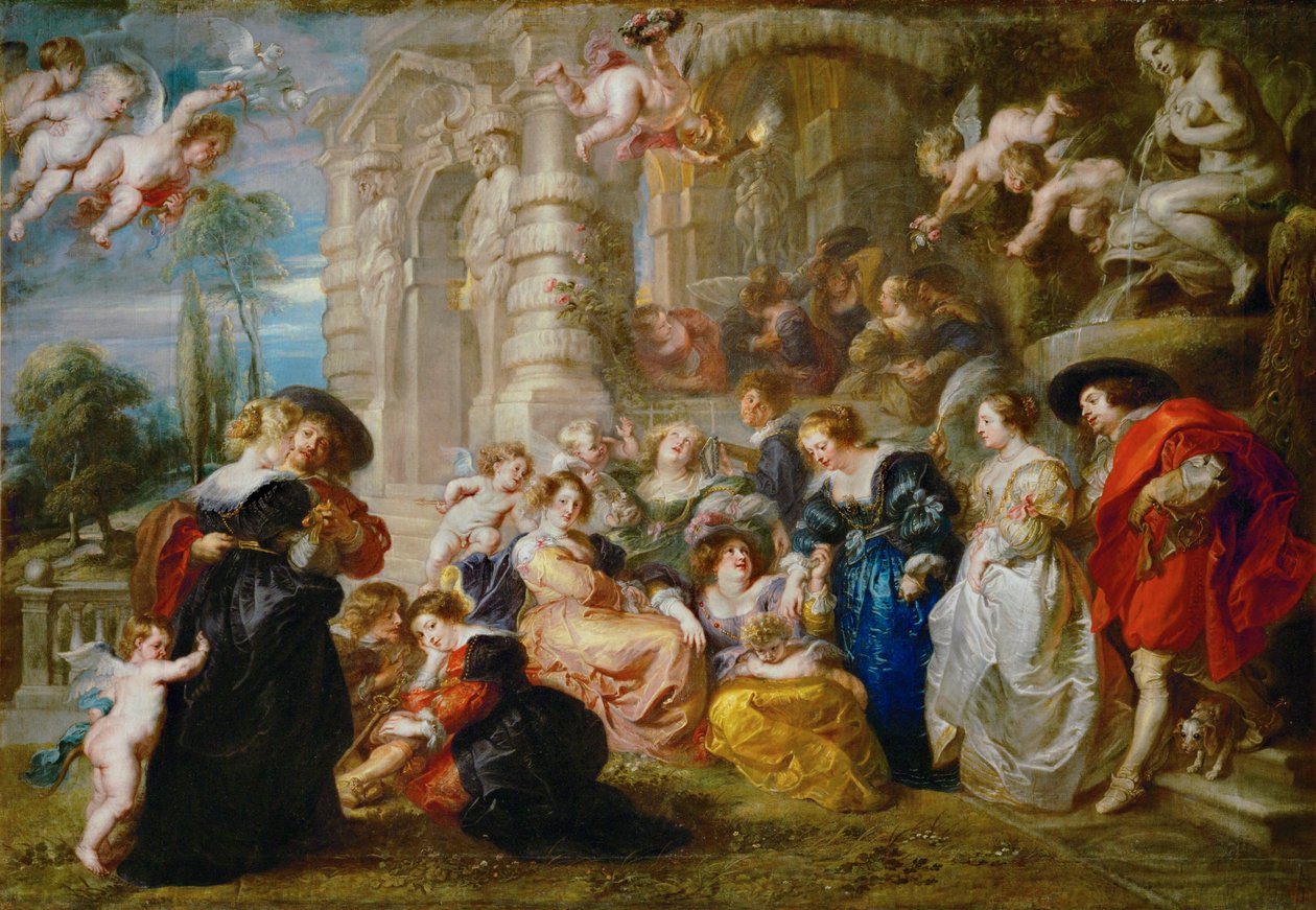 De tuin der liefde door Peter Paul Rubens