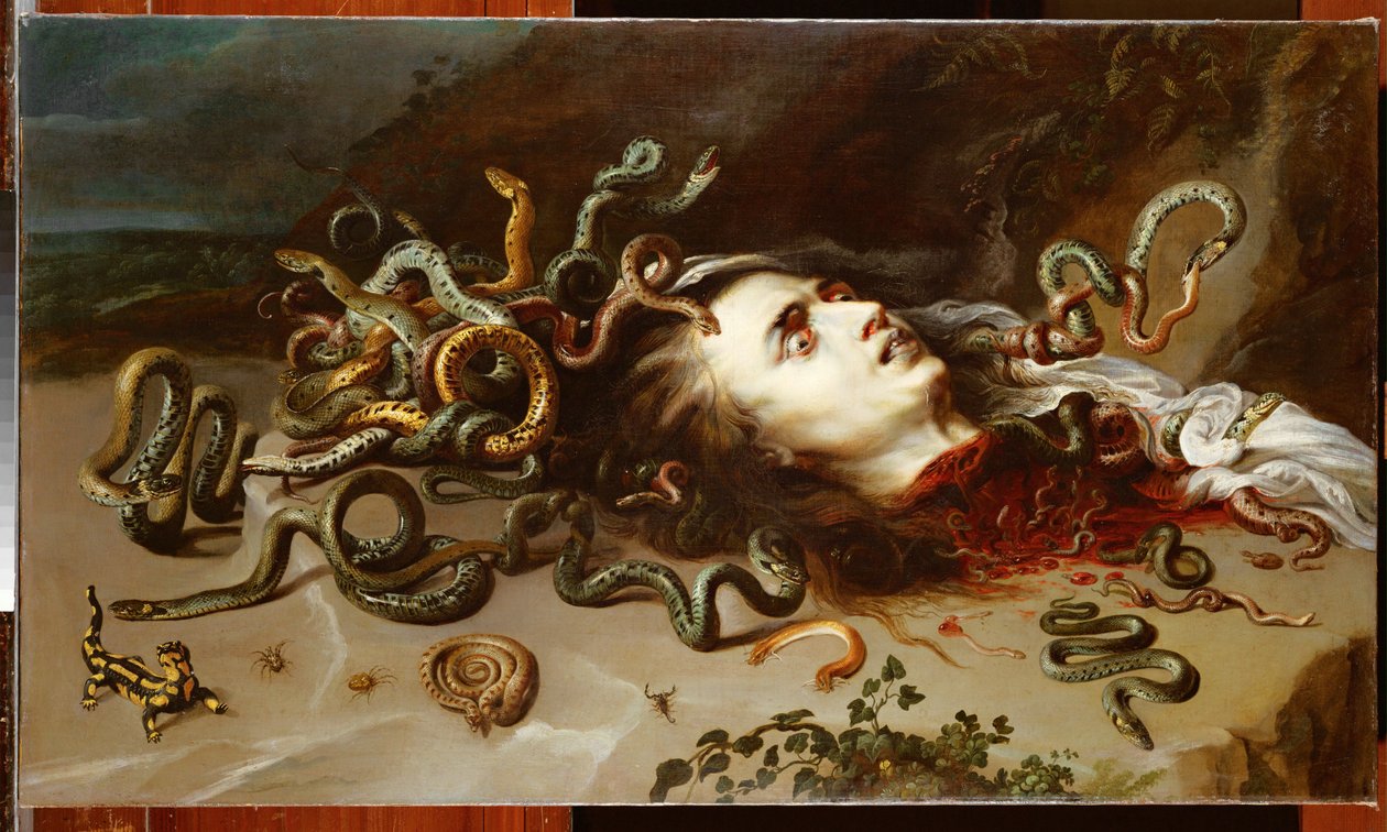 Het hoofd van Medusa, ca.1618 (olieverf op doek) door Peter Paul Rubens