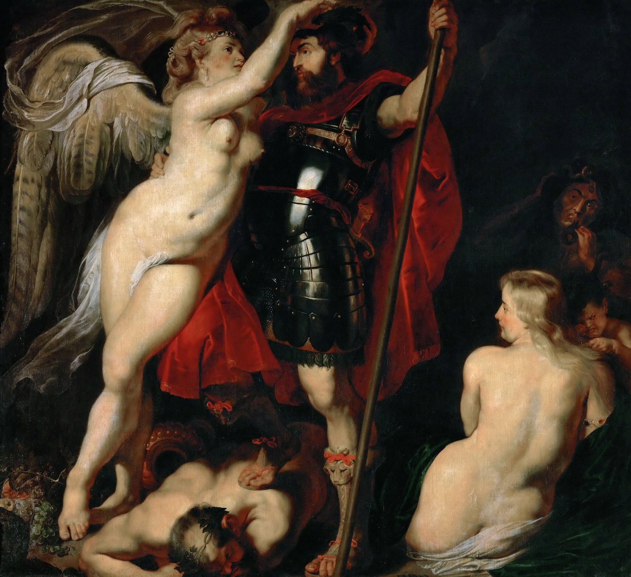 De Held van Deugd Mars, wordt gekroond door de Godin van Overwinning, ca. 1616 door Peter Paul Rubens