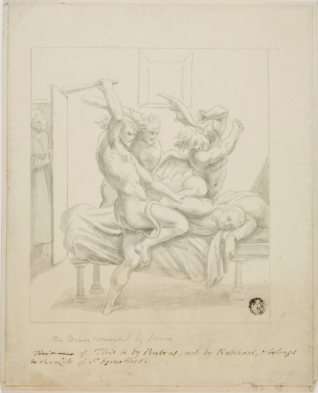De Man Gekweld door Dromen door Peter Paul Rubens