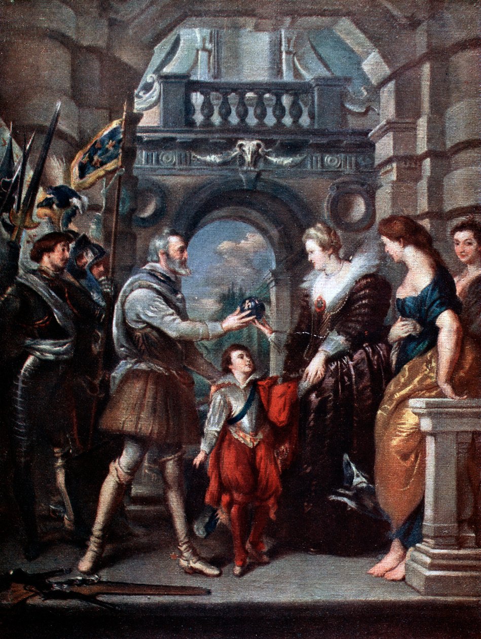 De Medici-cyclus: Henri IV vertrekt naar de oorlog in Duitsland, 20 maart 1610, 1621-1625 door Peter Paul Rubens