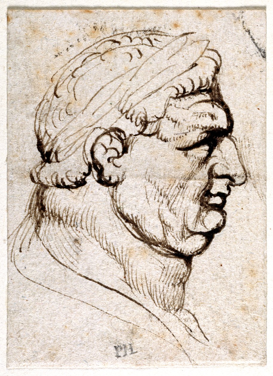 Vitellius, uit tien tekeningen van acht van de eerste twaalf Caesars, naar de medailles van Giovanni da Cavino door Peter Paul Rubens