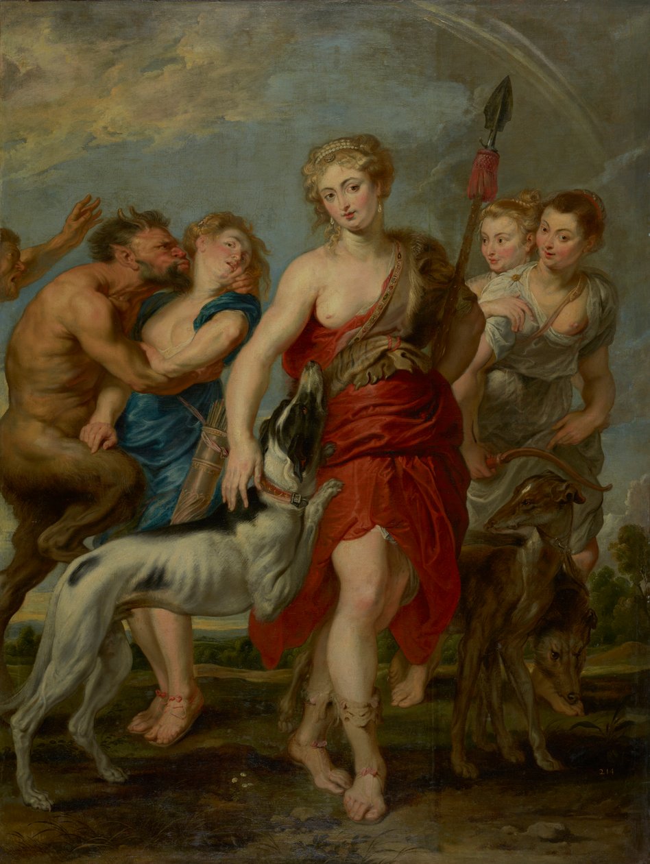Diana en Haar Nimfen op de Jacht, 1627-8 door Peter Paul studio of Rubens