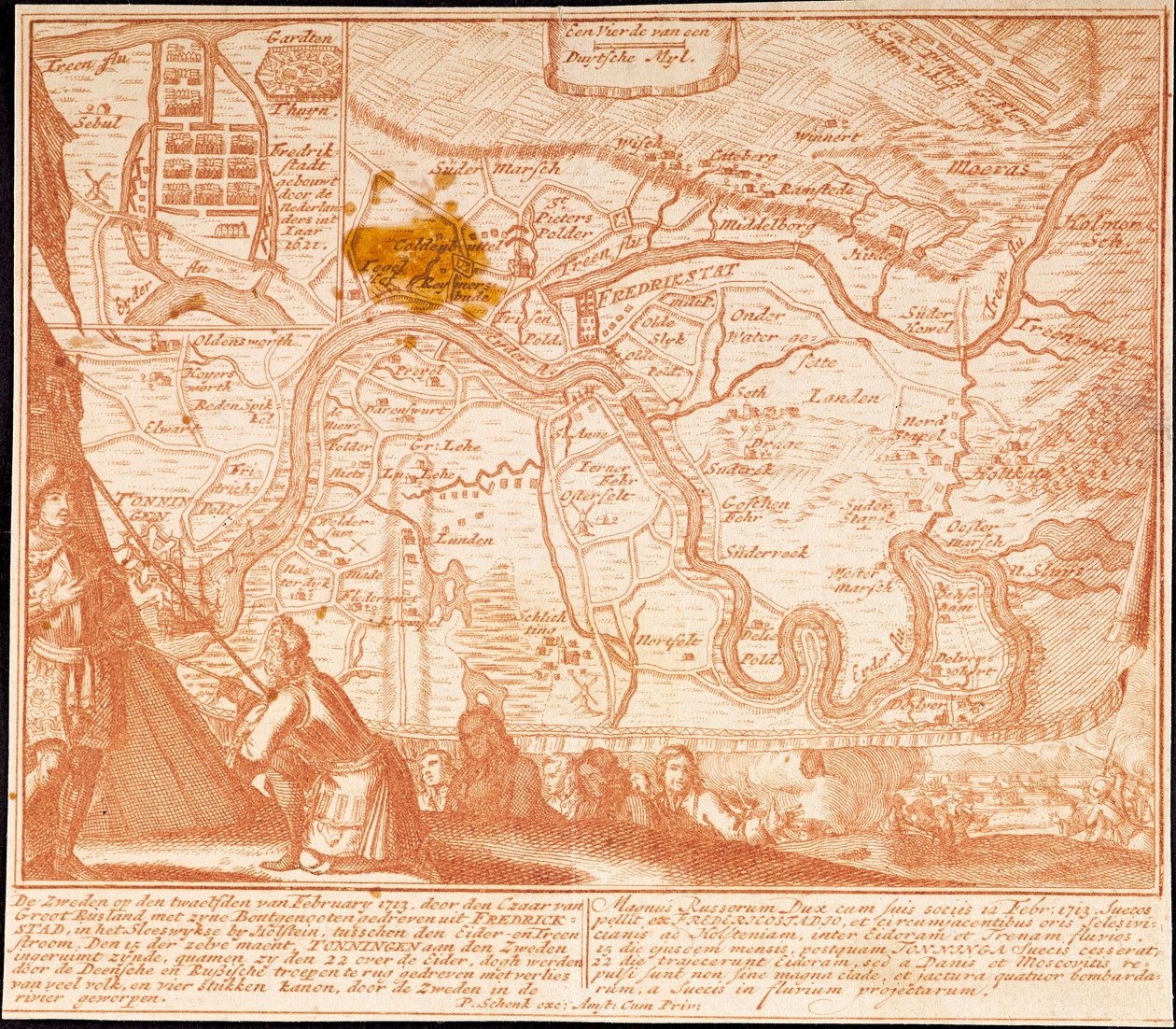 De verovering van Friedrichstadt op 12 februari 1713 door Peter Schenk