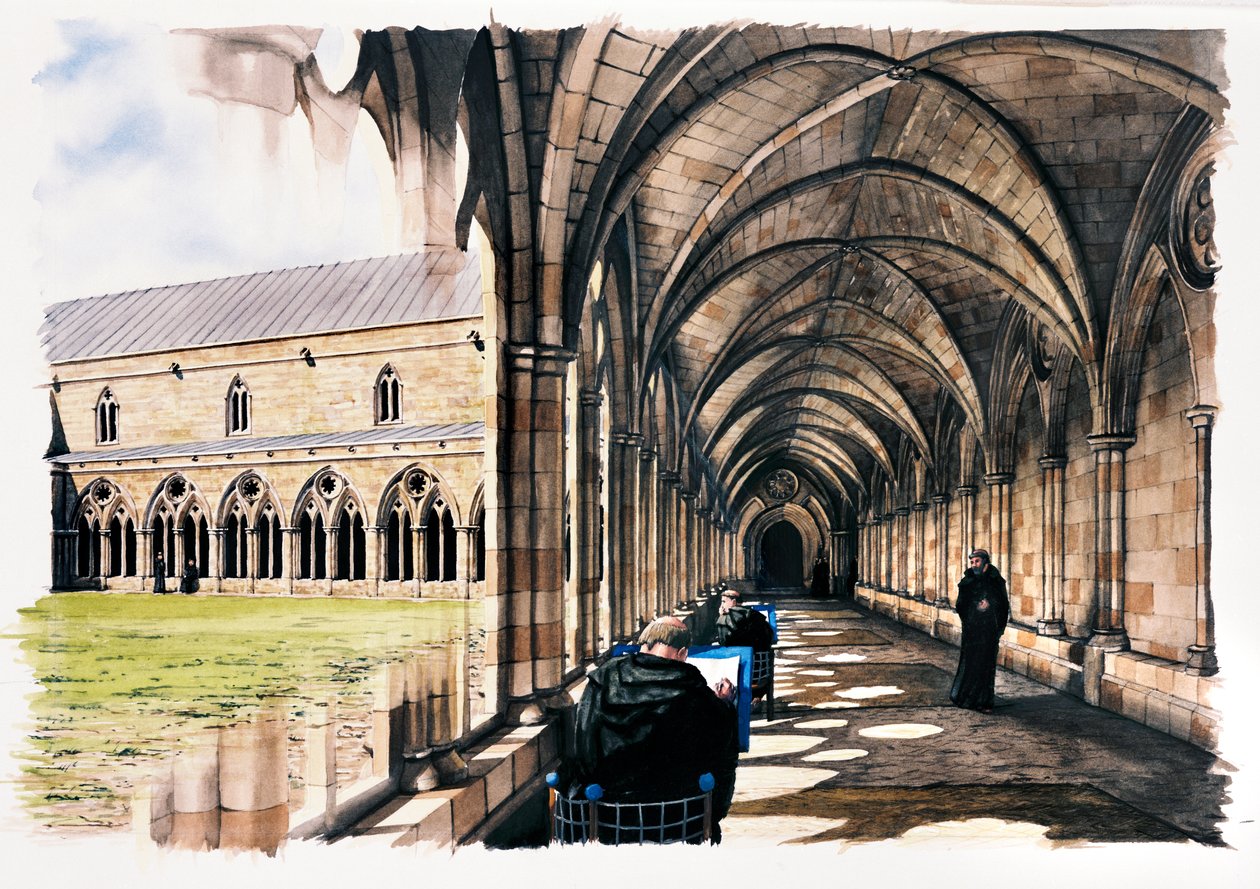 Battle Abbey, 13e eeuw, ca. 1990-2010 door Peter Urmston