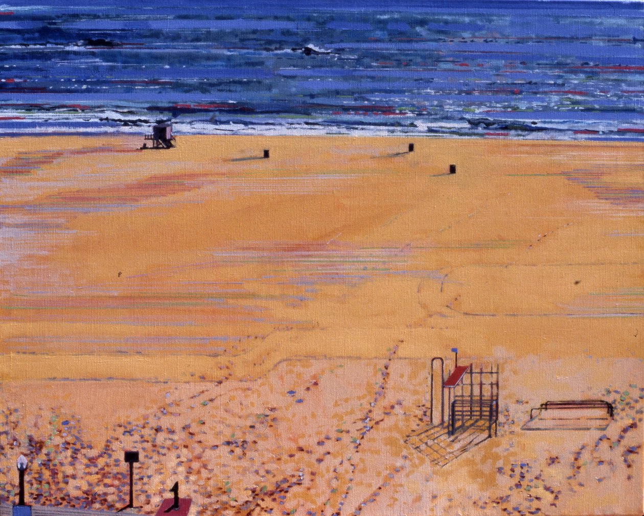 Van het strand:Santa Monica, 2003 (olieverf op doek) door Peter Wilson