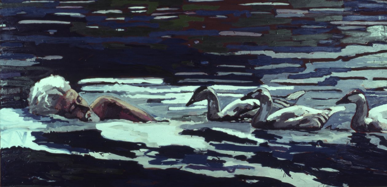 De rivier: Conrad Lorenz met Goslings door Peter Wilson